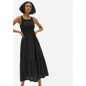Everlane Black Midi Smock Dress